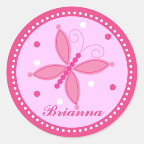 Pink Ballerina Butterfly Sticker