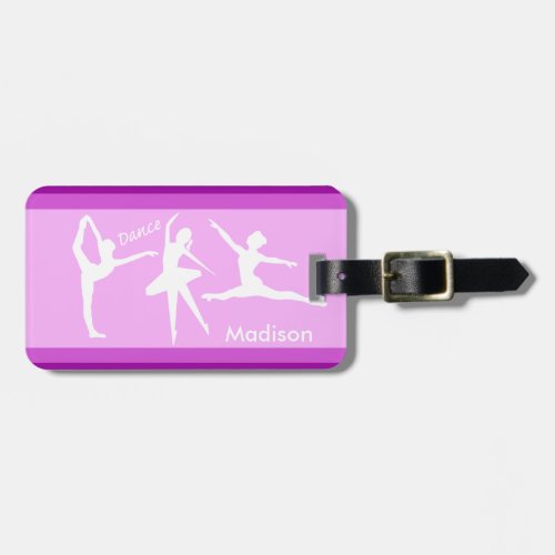 Pink Ballerina Custom Ballet Luggage Tag