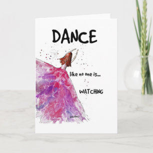 Pink Ballerina, Dance Quote, Art Card