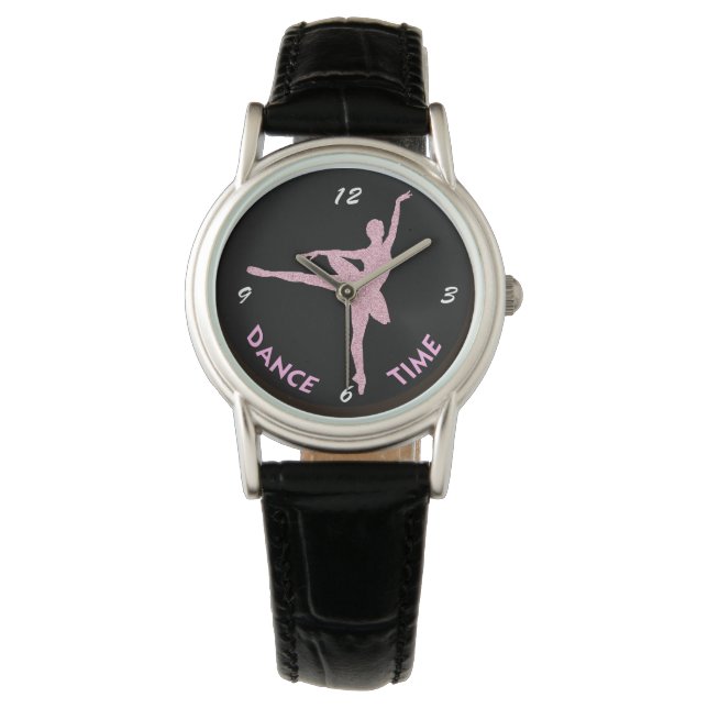 Pink Ballerina Dance Time Watch (Front)