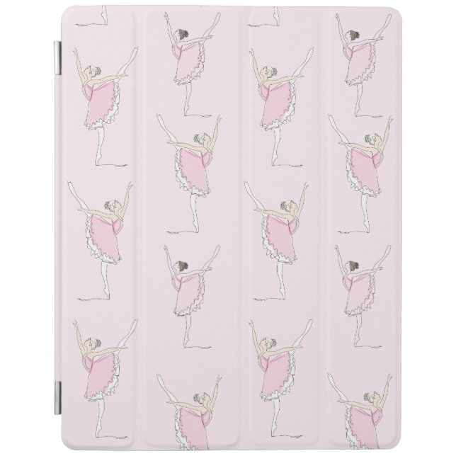 Pink Ballerina Dancer Girl iPad Smart Cover (Front)