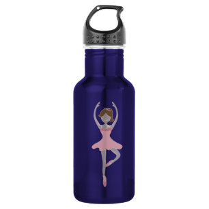 Pink Ballerina Girl Water Bottle