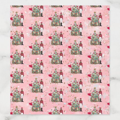 Pink Ballerina Holiday Nutcracker Christmas Paper Envelope Liner