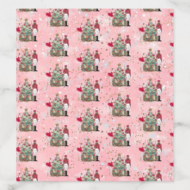 Pink Ballerina Holiday Nutcracker Christmas Paper Envelope Liner (Design)