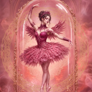 Pink Ballerina in glass dome - Decoupage -wrapping Wrapping Paper Sheets