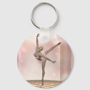 pink ballerina keychain