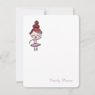 Pink Ballerina Note Cards