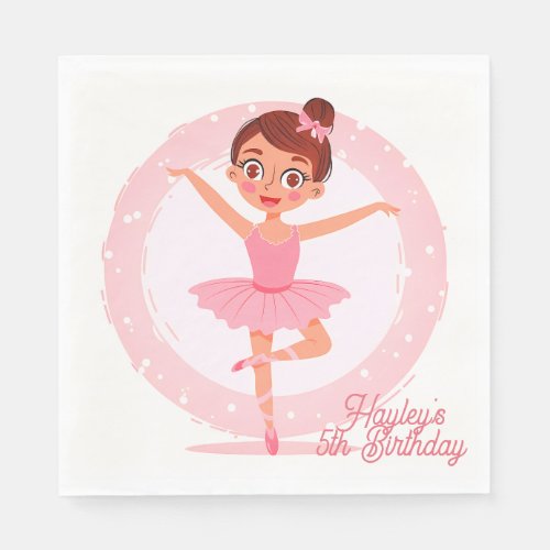 Pink Ballerina Party Napkins