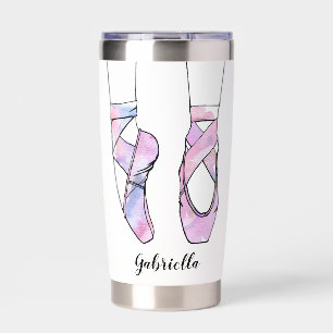 Pink Ballerina Personalized Ballet Insulated Tumbler