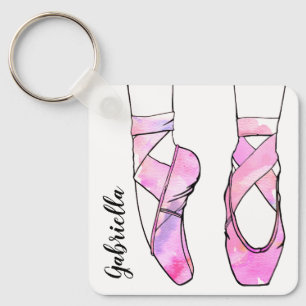 Pink Ballerina Personalized Ballet Keychain