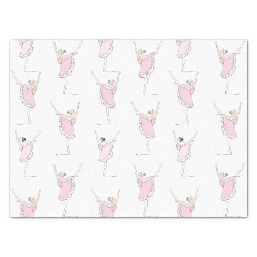 Pink Ballerina Pink Dancer Girl Tissue Paper