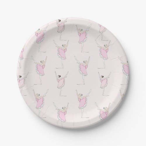 Pink Ballerina Pink Small Paper Plates