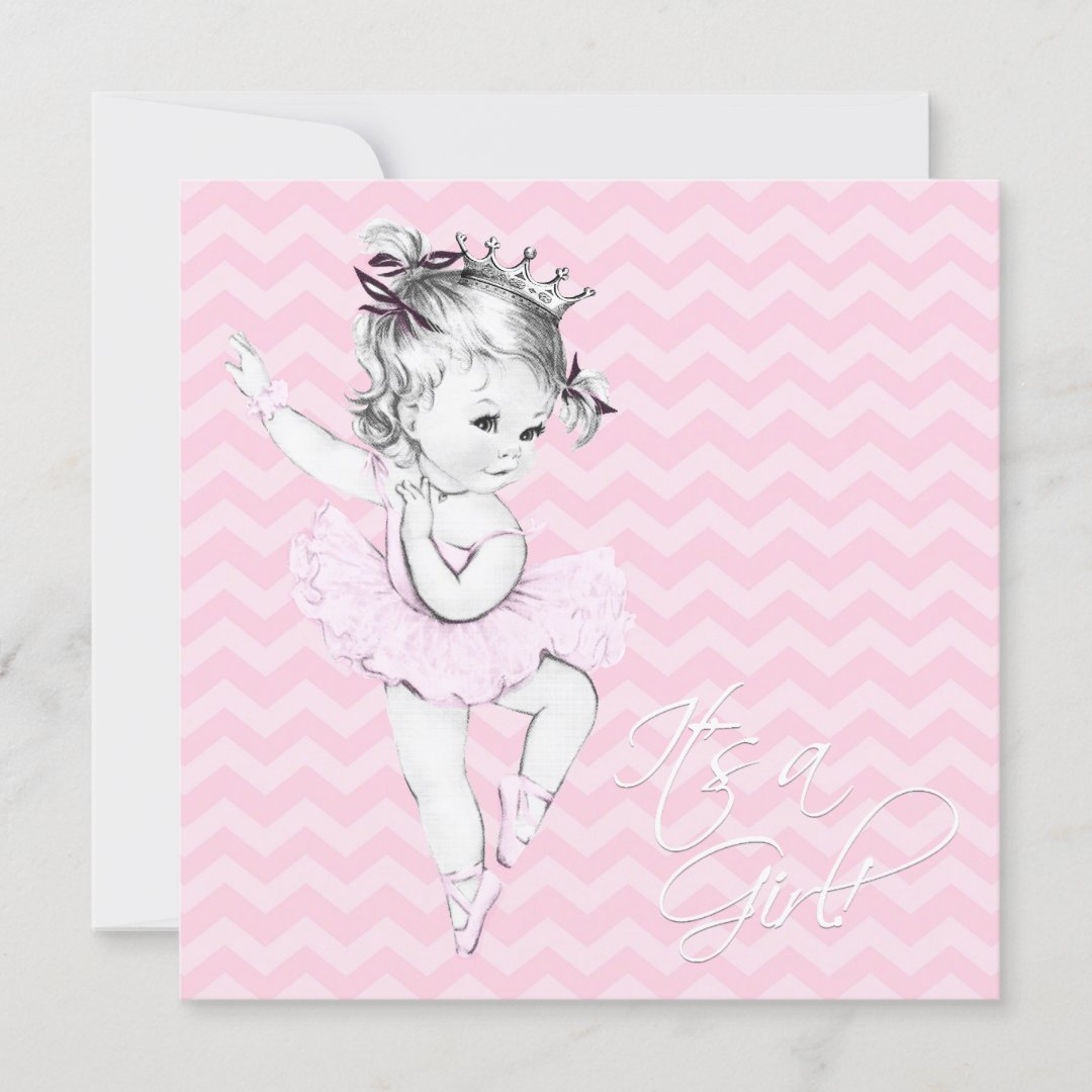 Pink Ballerina Princess Baby Shower Invitation Zazzle