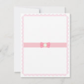 Pink Ballerina Shoes Girl Baby Shower Invitations (Back)