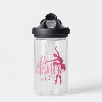 Pink Ballerina Silhouette Ballet Dance Water Bottle by DippyDoodle at Zazzle