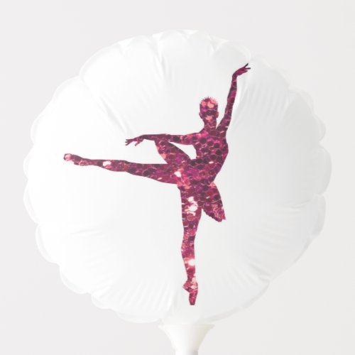 Pink Ballerina single_sided add your message Balloon