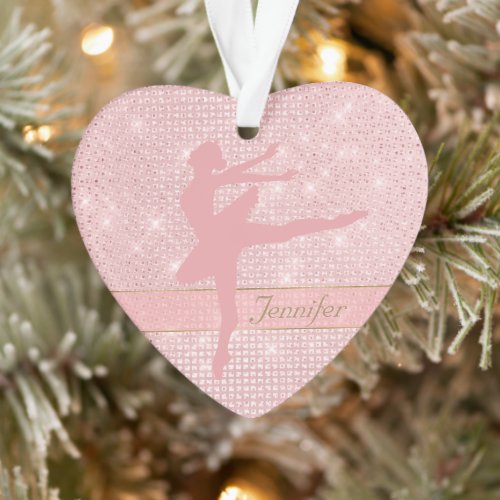 Pink Ballerina Star Lights Ornament