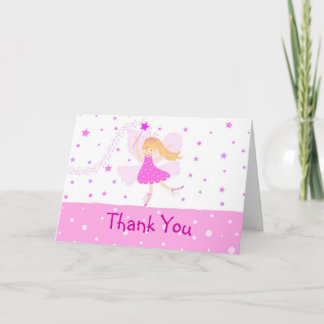 Pink Ballerina Thank you Card