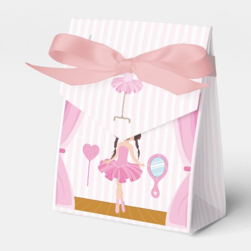 Pink Ballerina theme Birthday Party Guest Thanks Favor Boxes