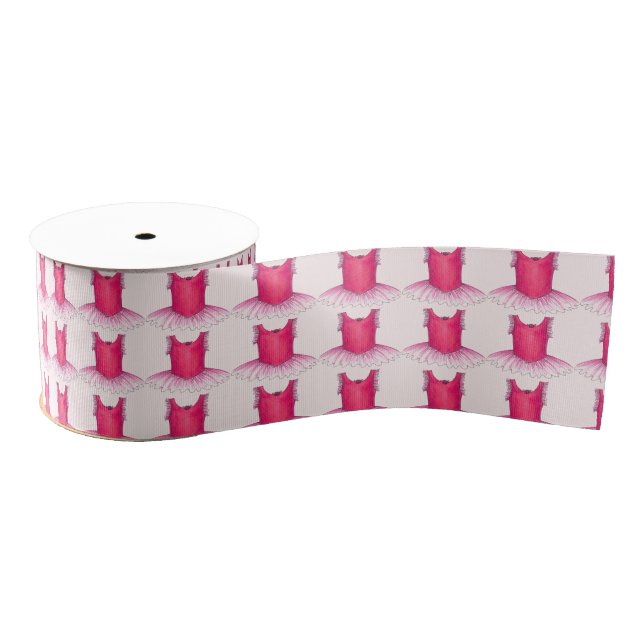 Pink Ballerina Tutu Ballet Dance Dancer Ribbon (Spool)