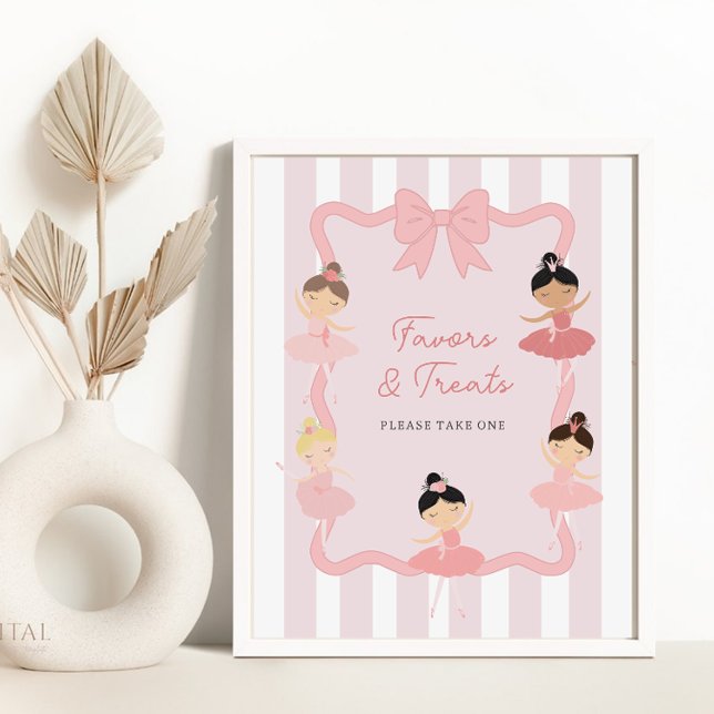 Pink Ballerina Tutu Cute Birthday Party sign (Creator Uploaded)