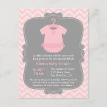 Pink Ballerina Tutu Girl Baby Shower Invitations