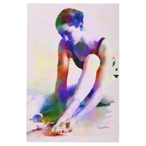 Pink Ballerina Watercolor Contemporary Art