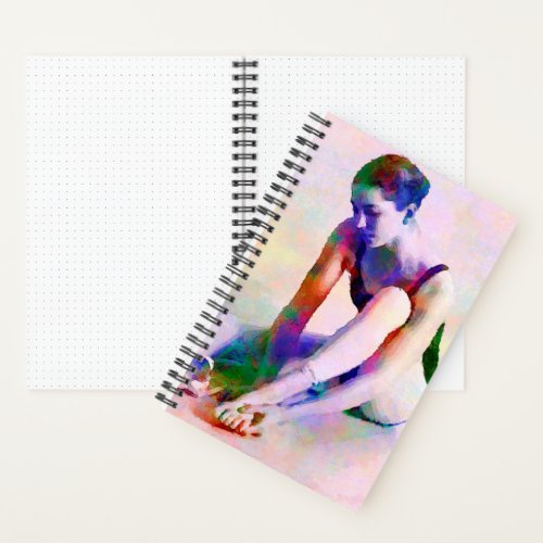 Pink Ballerina Watercolor Contemporary Art Notebook