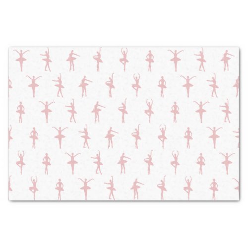 Pink Ballerinas Dancing Pattern Tissue Paper