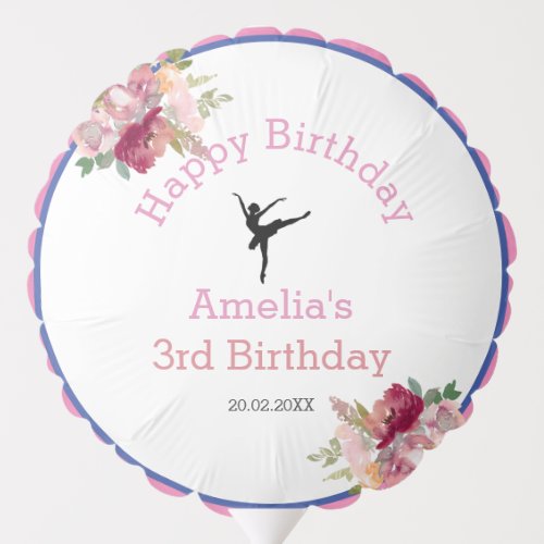 Pink Ballet Birthday Party Decor medium balloon