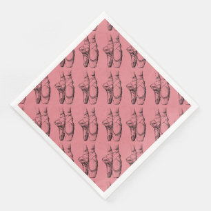 Pink Ballet Birthday Party Themed Paper Napkins