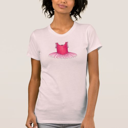 Pink Ballet Costume Ballerina Tutu Tee Shirt