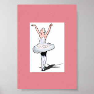 Pink Ballet Dancer Ballerina Girl Poster