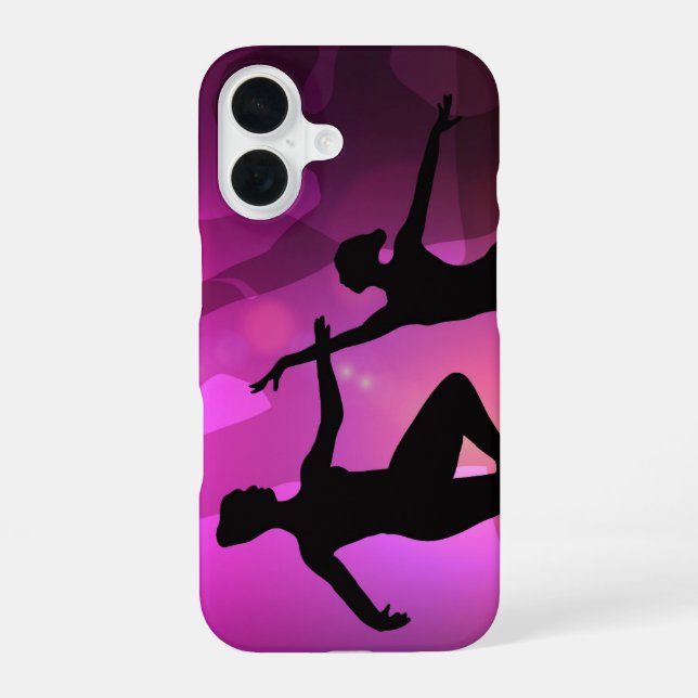 Pink Ballet Dancer Silhouette iPhone Case (Back)
