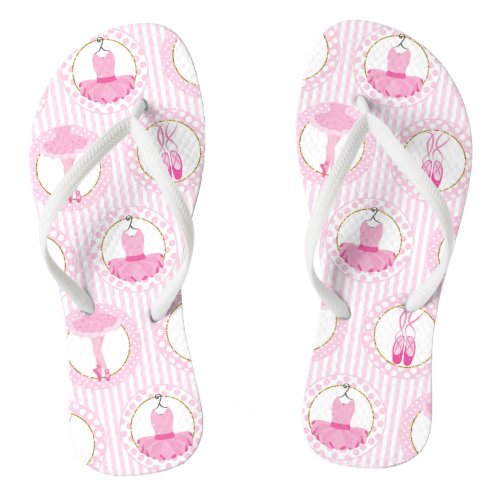 Pink Ballet Dancing _ Ballerina Tutu Dancer Flip Flops