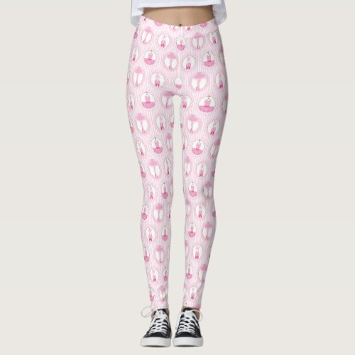 Pink Ballet Dancing _ Ballerina Tutu Dancer Leggings