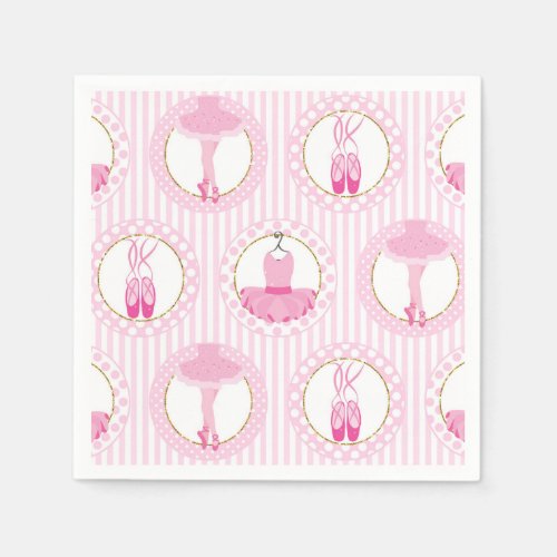 Pink Ballet Dancing _ Ballerina Tutu Dancer Napkins