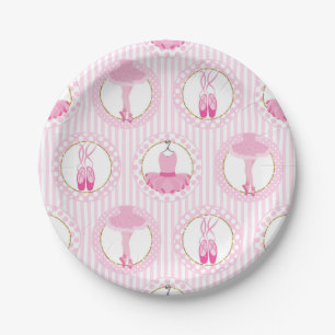 Pink Ballet Dancing - Ballerina Tutu Dancer Paper Plates