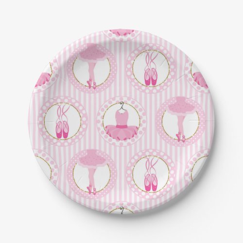 Pink Ballet Dancing _ Ballerina Tutu Dancer Paper Plates