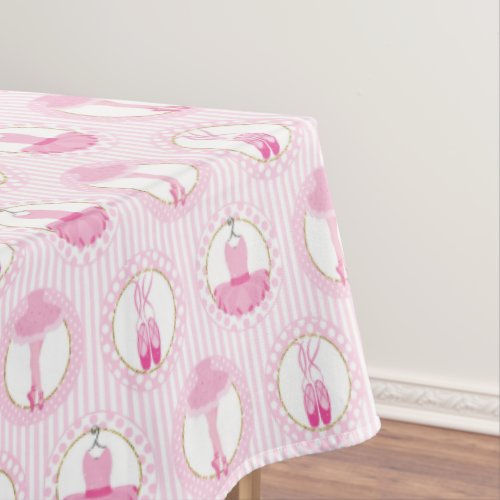 Pink Ballet Dancing _ Ballerina Tutu Dancer Tablecloth