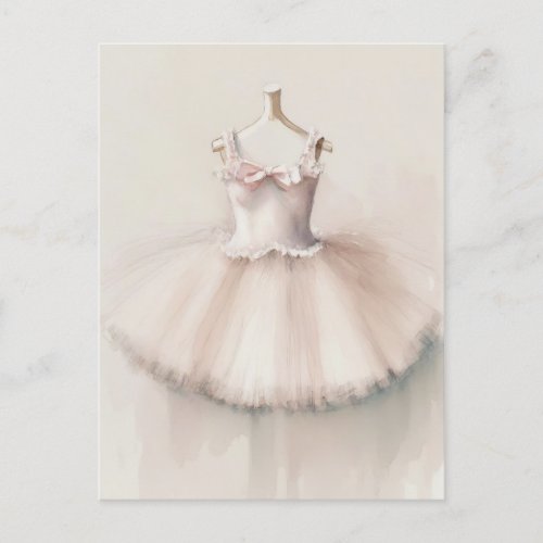 Pink Ballet Dress Postcard