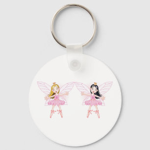 Pink Ballet Fairy Girls Keychain
