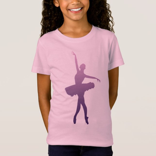 Pink Ballet Kids Girls tshirt (Front)
