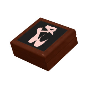 Pink ballet pointe shoes gift box