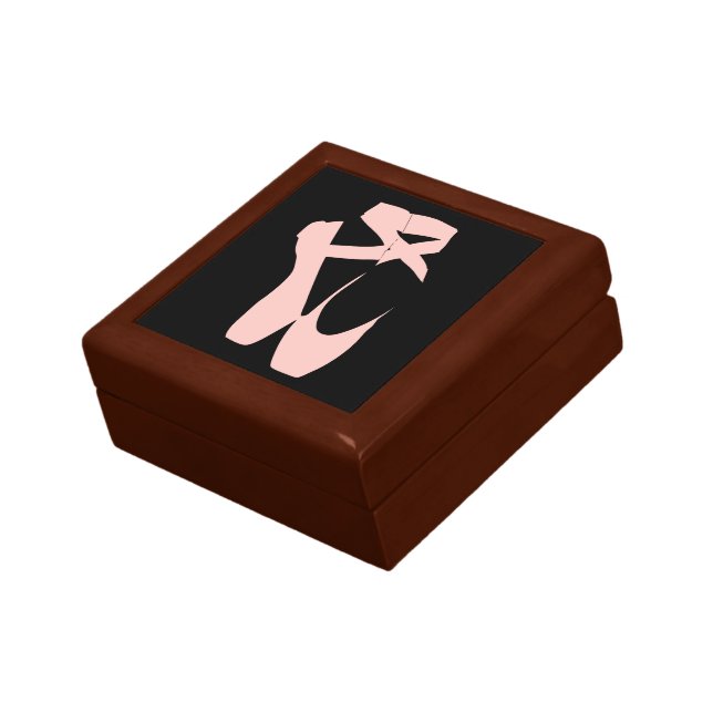 Pink ballet pointe shoes gift box (Side)