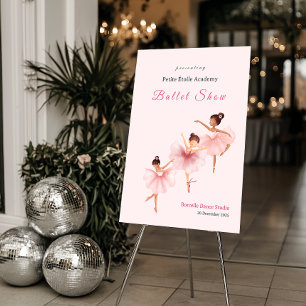 Pink Ballet School Kids Dance Show Welcome Foam Board