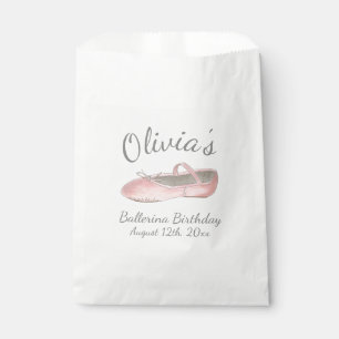 Pink Ballet Shoe Ballerina Birthday Party Dance Favor Bag