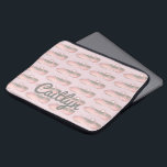 Pink Ballet Shoe Personalized Dance Teacher Dancer Laptop Sleeve<br><div class="desc">Sleeve features an original illustration of a row of pink ballet dance shoes. Great for your favorite dancer or dance teacher!

Don't see what you're looking for? Need help customizing your design? Click the "ask this designer" button to have something designed just for you.</div>