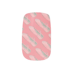 Pink Ballet Shoe Print Dance Teacher Ballerina Minx Nail Wraps