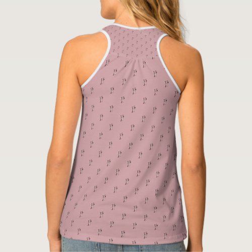 Pink Ballet Shoe Repeat   Tank Top